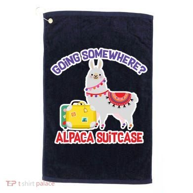 Going Somewhere Alpaca Suitcase Golf Towel