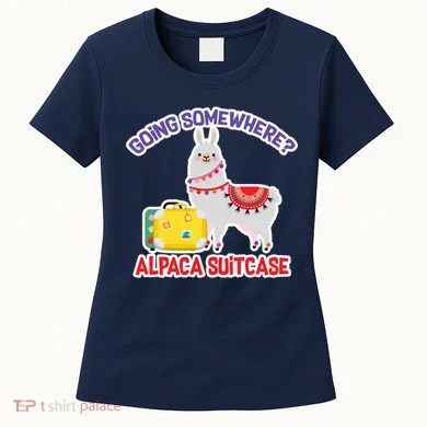 Going Somewhere Alpaca Suitcase Women's T-Shirt