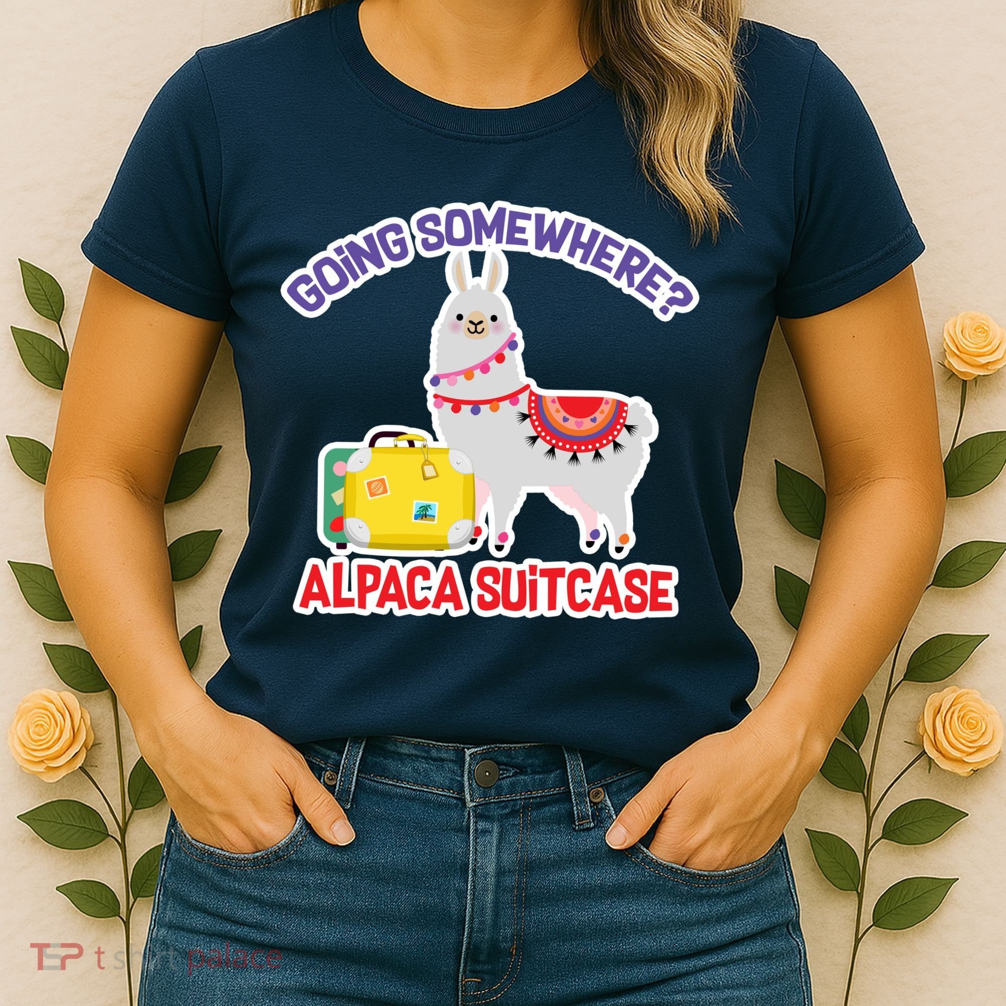 Going Somewhere Alpaca Suitcase Women's T-Shirt