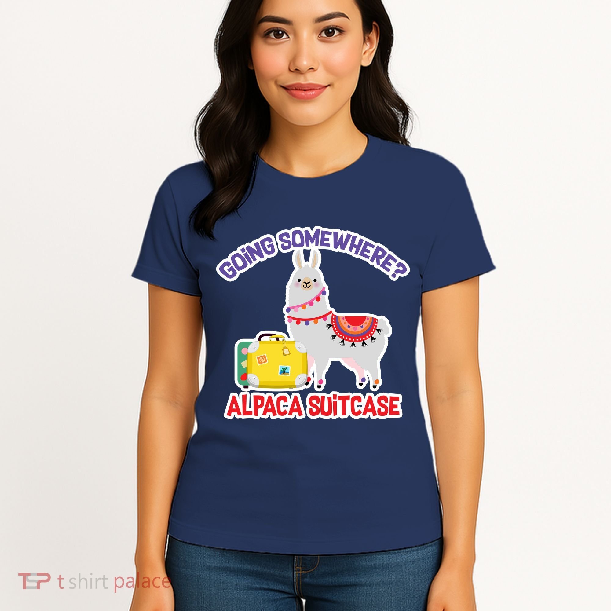 Going Somewhere Alpaca Suitcase Women's T-Shirt