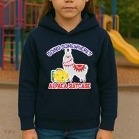Going Somewhere Alpaca Suitcase Kids Hoodie thumb 3