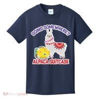 Going Somewhere Alpaca Suitcase Kids T-Shirt thumb 0