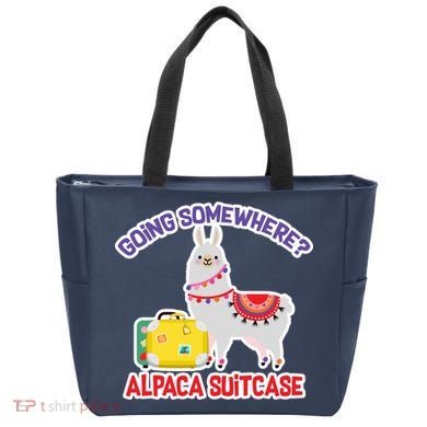Going Somewhere Alpaca Suitcase Tote Bag