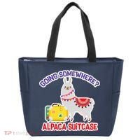 Going Somewhere Alpaca Suitcase Tote Bag thumb 0