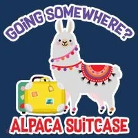 Going Somewhere Alpaca Suitcase Tote Bag thumb 4