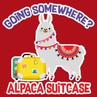 Going Somewhere Alpaca Suitcase Christmas Stocking thumb 1
