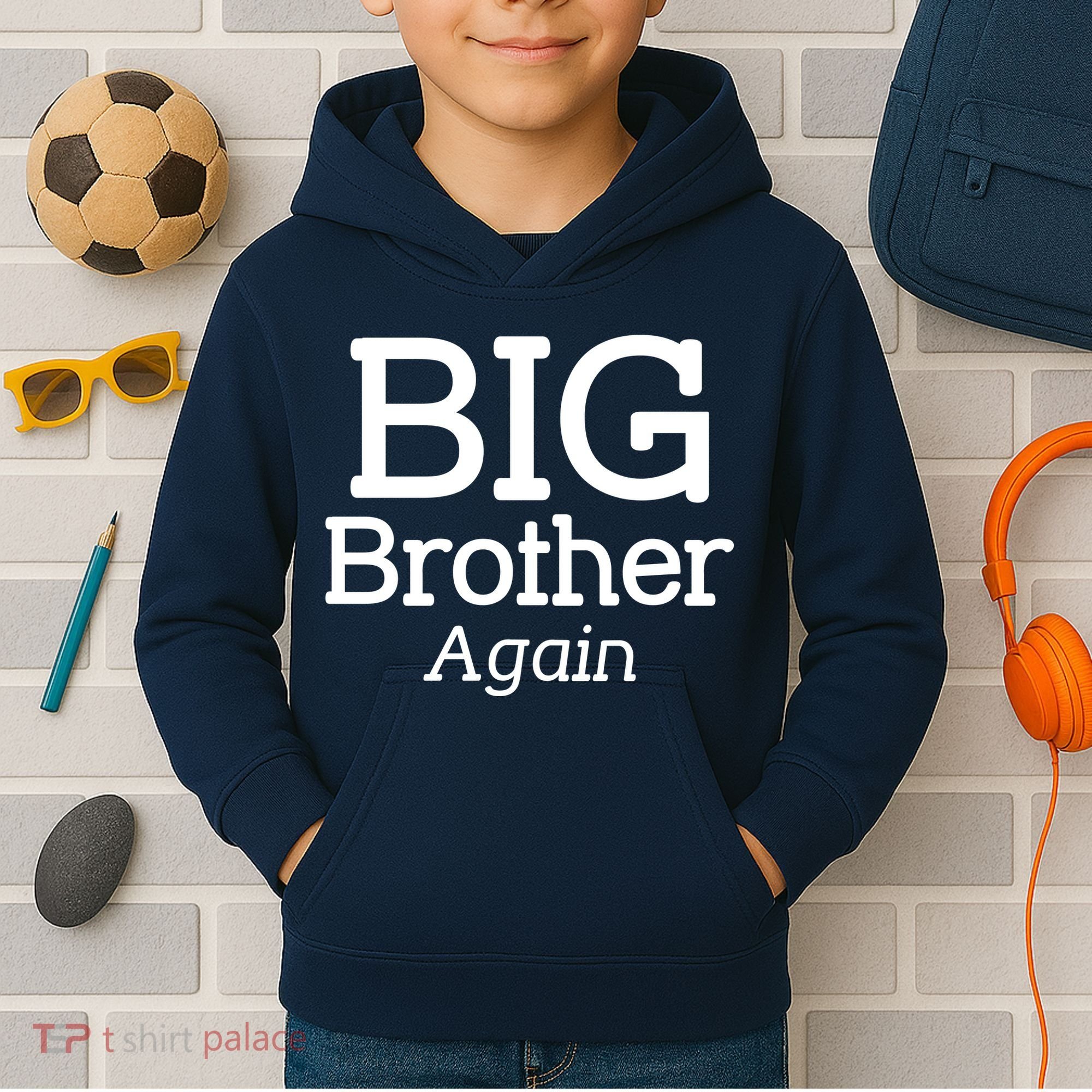 Going to be a Big Brother. Again! Kids Hoodie