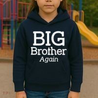 Going to be a Big Brother. Again! Kids Hoodie thumb 3