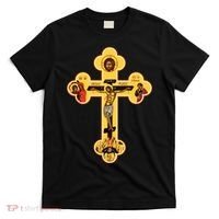 Greek Orthodox Jesus Christ Cross Icon T-Shirt thumb 0
