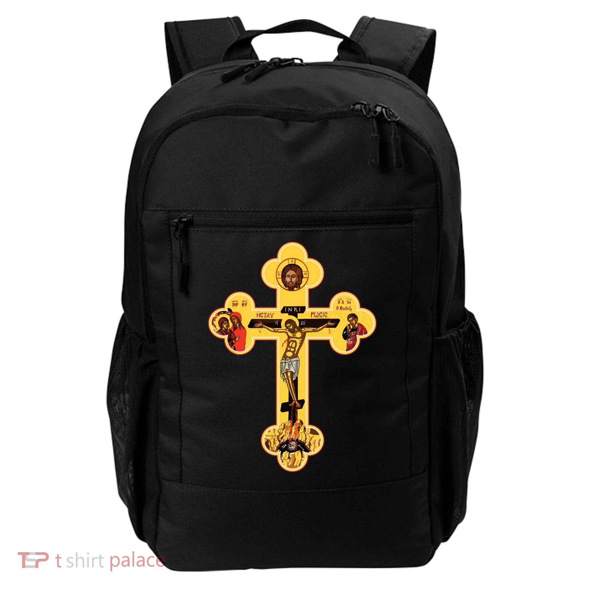 Greek Orthodox Jesus Christ Cross Icon Backpack