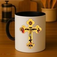 Greek Orthodox Jesus Christ Cross Icon Coffee Mug thumb 4