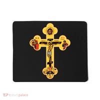 Greek Orthodox Jesus Christ Cross Icon Mousepad thumb 0