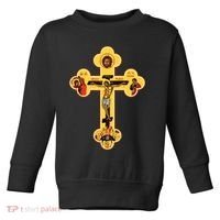 Greek Orthodox Jesus Christ Cross Icon Toddler Sweatshirt thumb 0