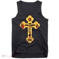 Greek Orthodox Jesus Christ Cross Icon Tank Top thumb 0