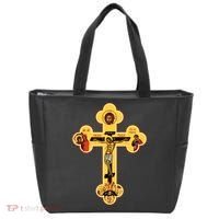 Greek Orthodox Jesus Christ Cross Icon Tote Bag thumb 0