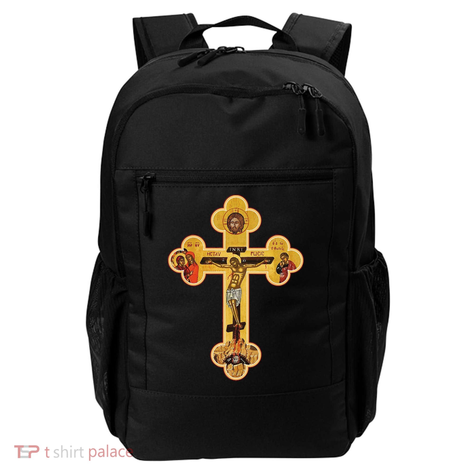Greek Orthodox Jesus Christ Cross Icon Backpack