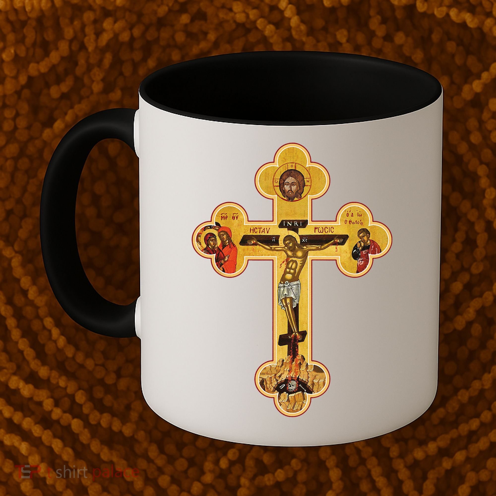 Greek Orthodox Jesus Christ Cross Icon Coffee Mug