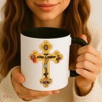 Greek Orthodox Jesus Christ Cross Icon Coffee Mug thumb 3