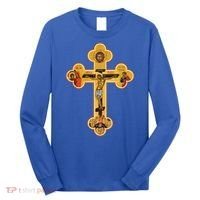 Greek Orthodox Jesus Christ Cross Icon Long Sleeve Shirt thumb 0