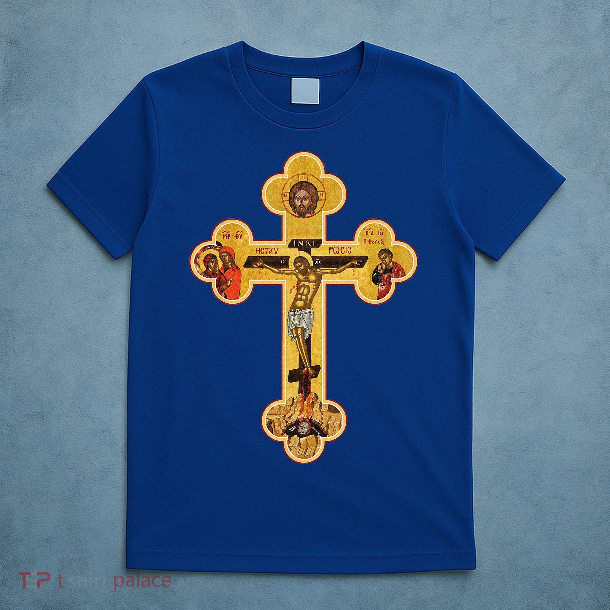 Greek Orthodox Jesus Christ Cross Icon T-Shirt