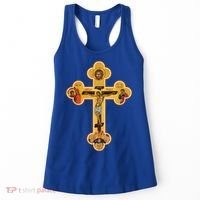 Greek Orthodox Jesus Christ Cross Icon Women's Tank Top thumb 0