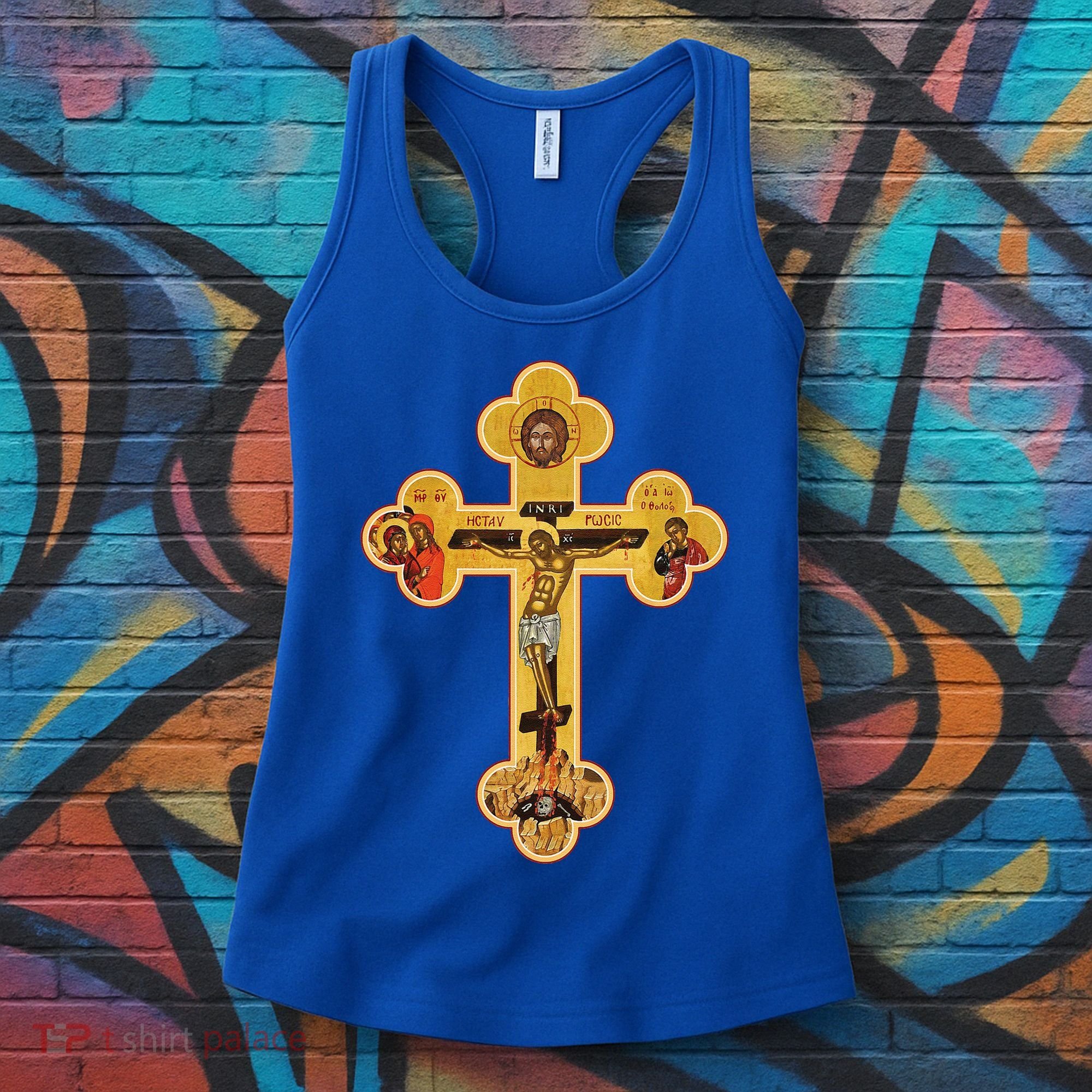 Greek Orthodox Jesus Christ Cross Icon Women's Tank Top