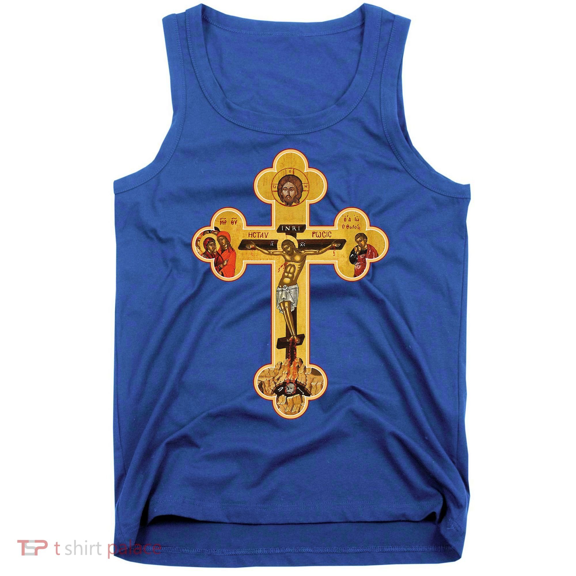 Greek Orthodox Jesus Christ Cross Icon Tank Top
