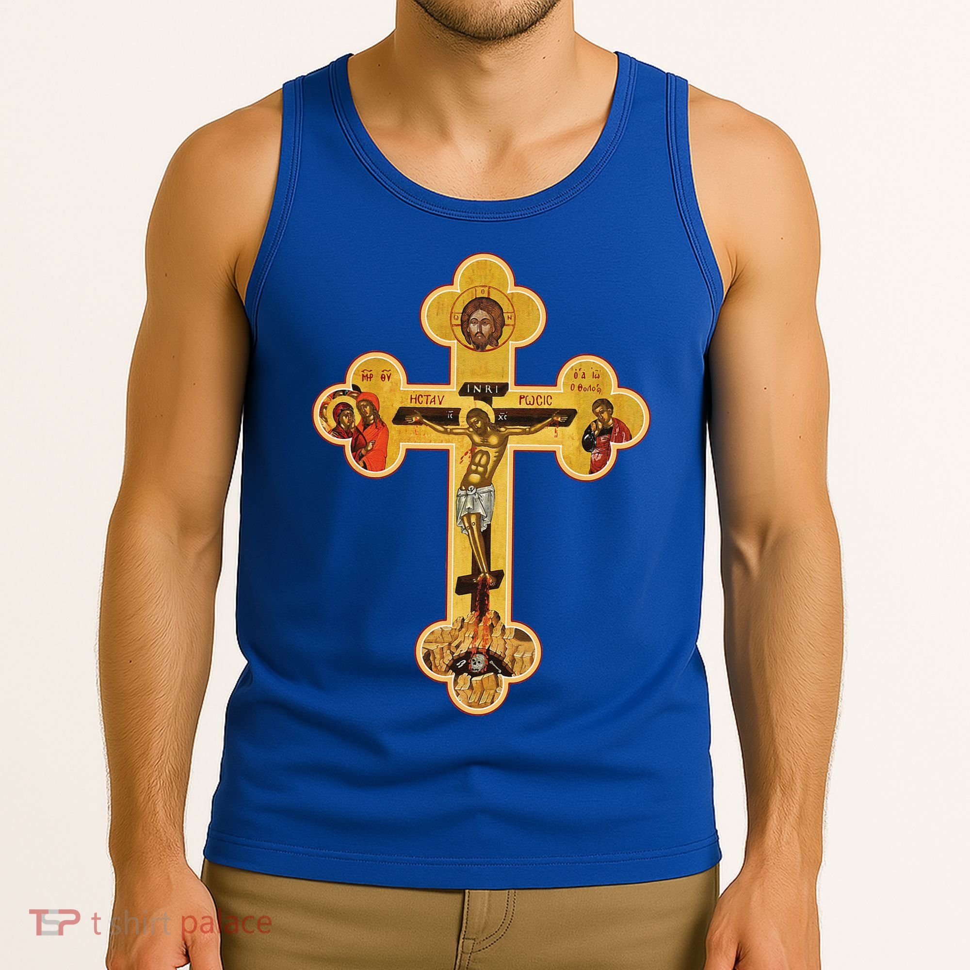 Greek Orthodox Jesus Christ Cross Icon Tank Top