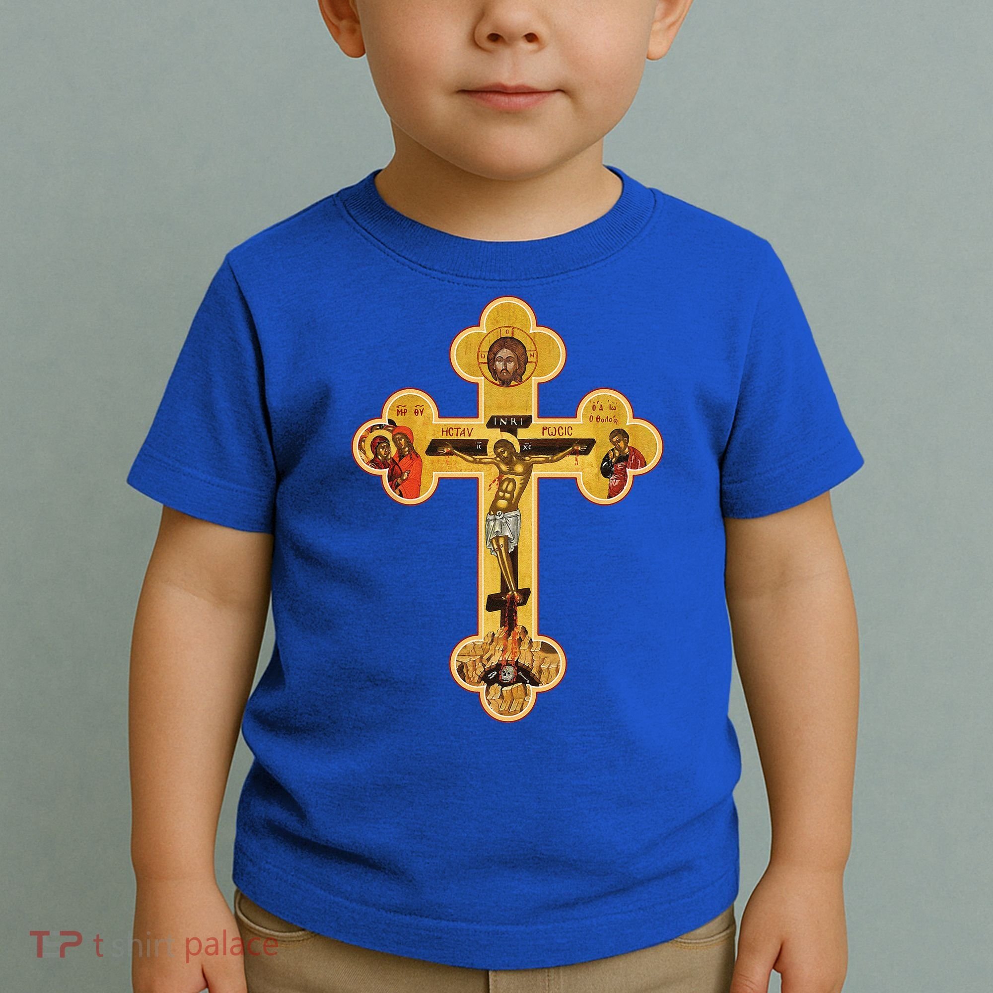 Greek Orthodox Jesus Christ Cross Icon Toddler T-Shirt