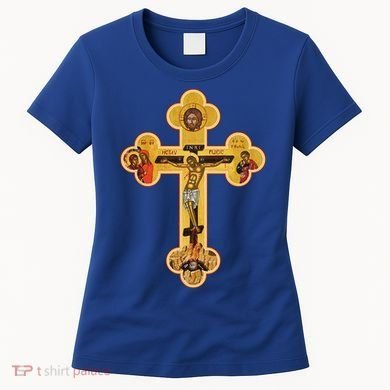 Greek Orthodox Jesus Christ Cross Icon Women's T-Shirt