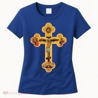 Greek Orthodox Jesus Christ Cross Icon Women's T-Shirt thumb 0