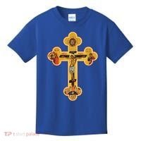Greek Orthodox Jesus Christ Cross Icon Kids T-Shirt thumb 0