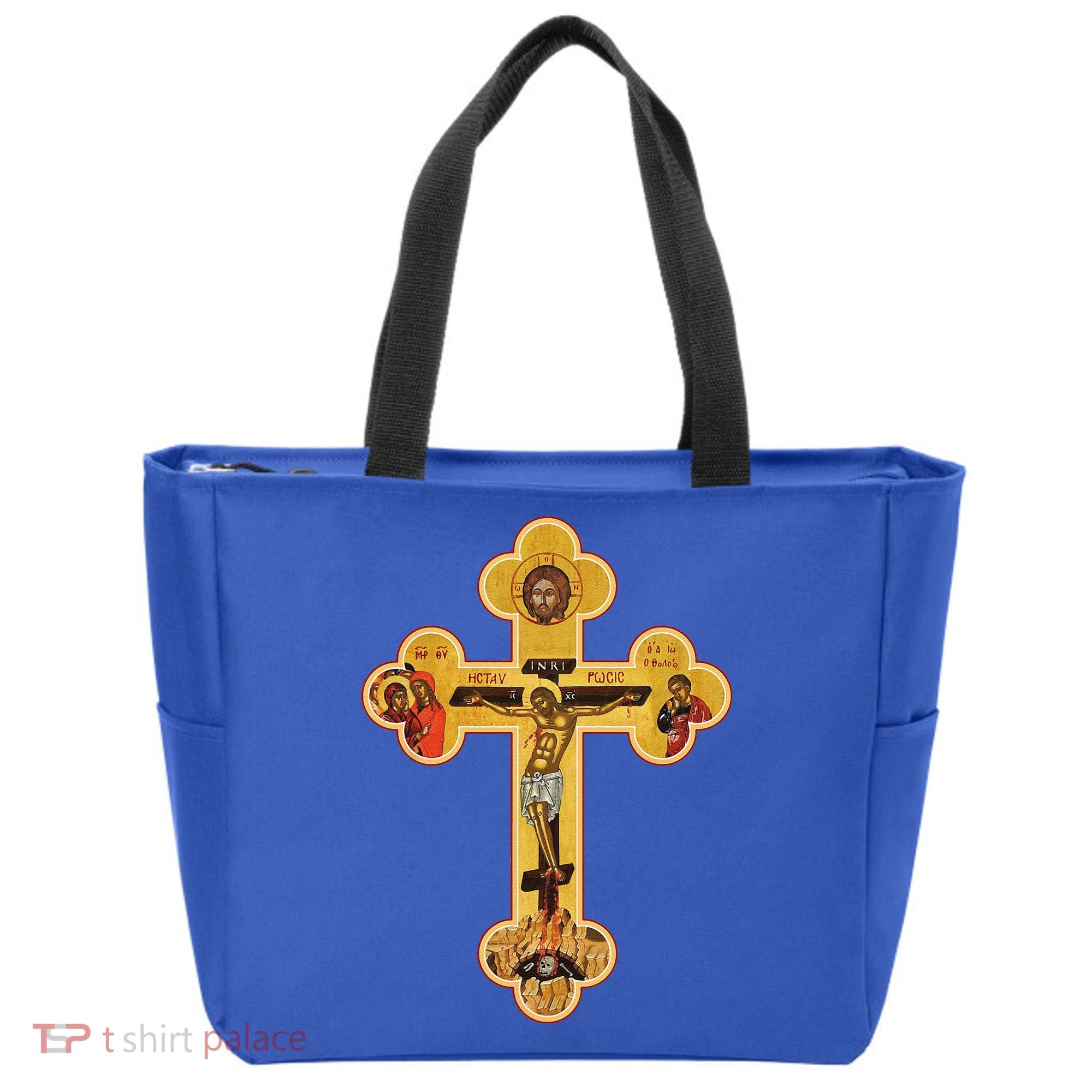 Greek Orthodox Jesus Christ Cross Icon Tote Bag