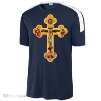 Greek Orthodox Jesus Christ Cross Icon Sport-Tek Competitor United Soccer Jersey thumb 2
