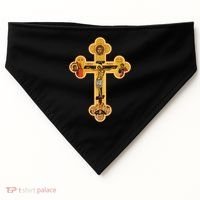 Greek Orthodox Jesus Christ Cross Icon USA-Made Doggie Bandana thumb 0
