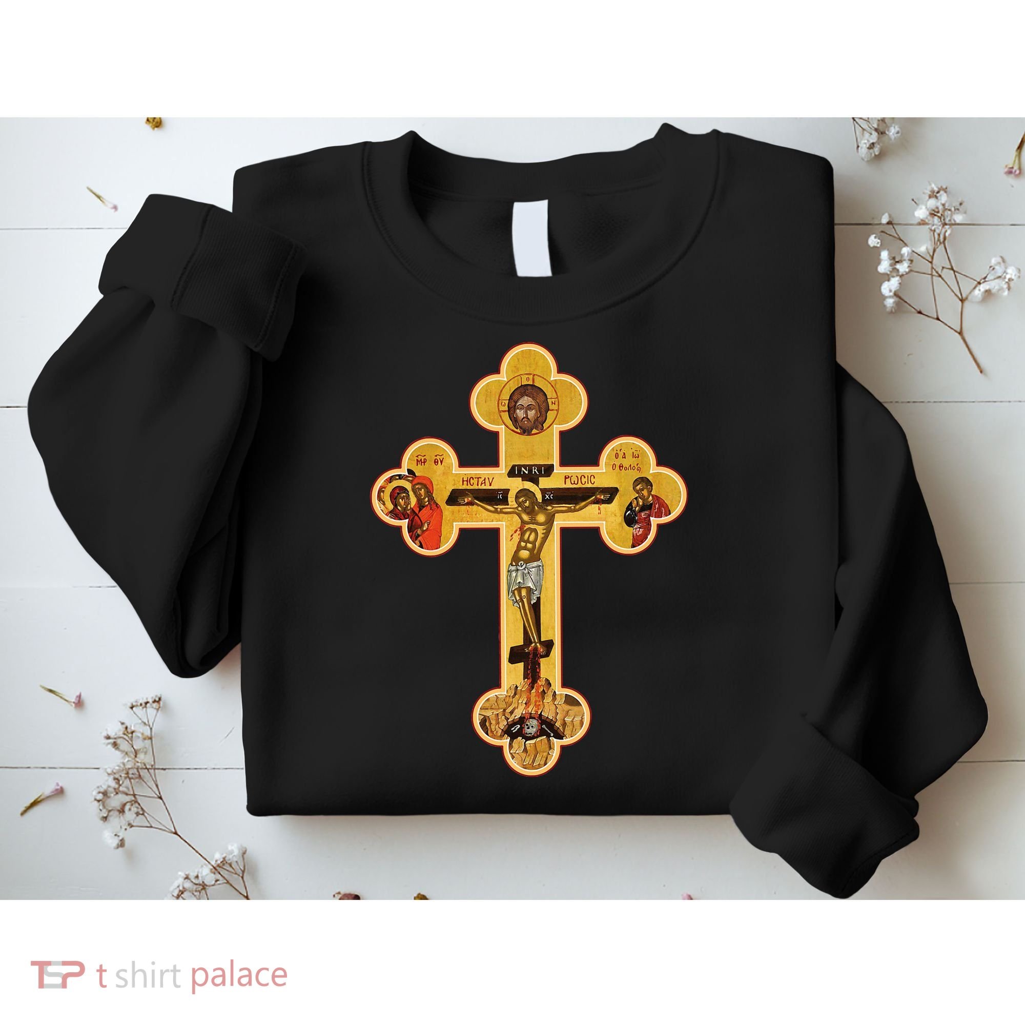 Greek Orthodox Jesus Christ Cross Icon Sweatshirt