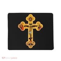Greek Orthodox Jesus Christ Cross Icon Mousepad thumb 0