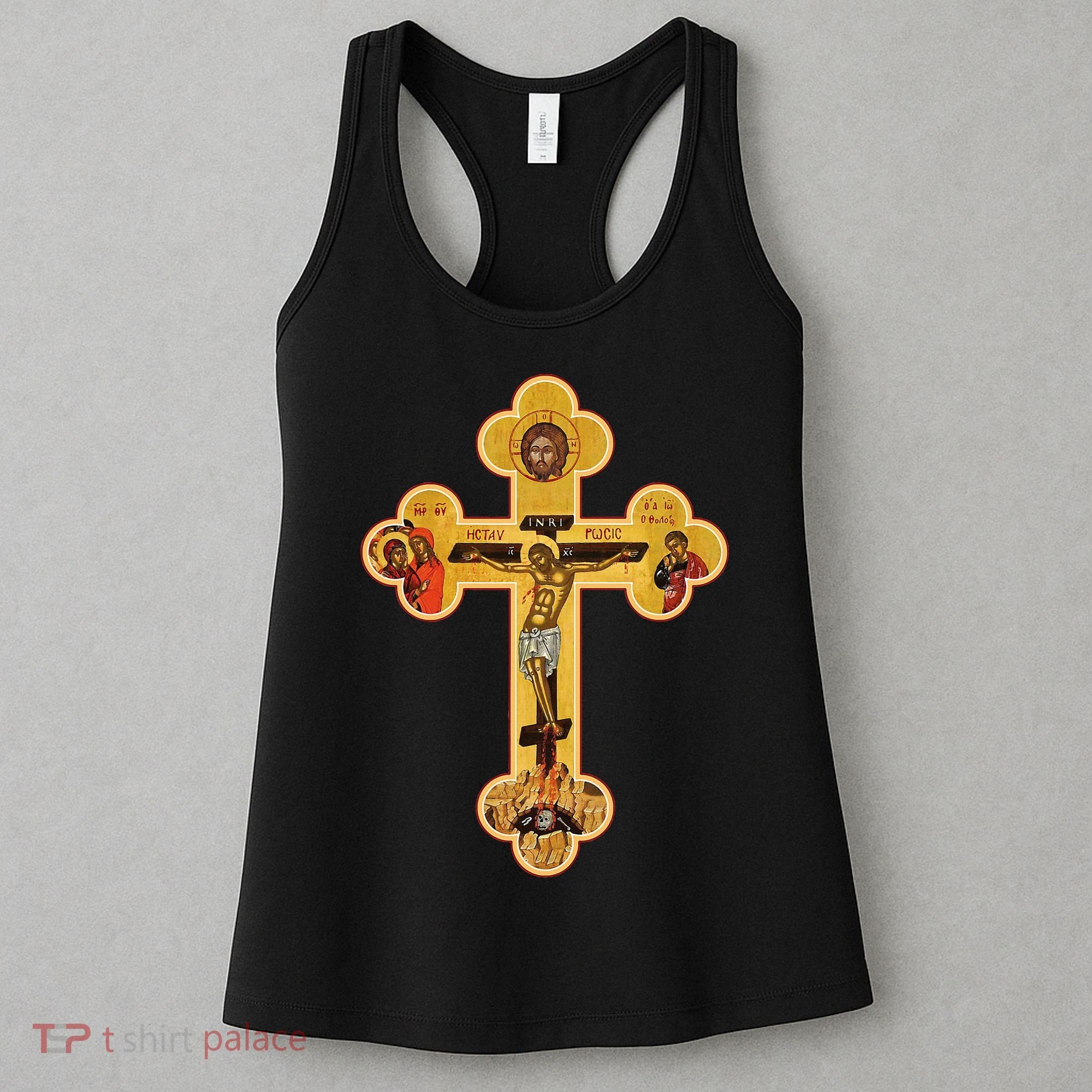 Greek Orthodox Jesus Christ Cross Icon Women's Tank Top
