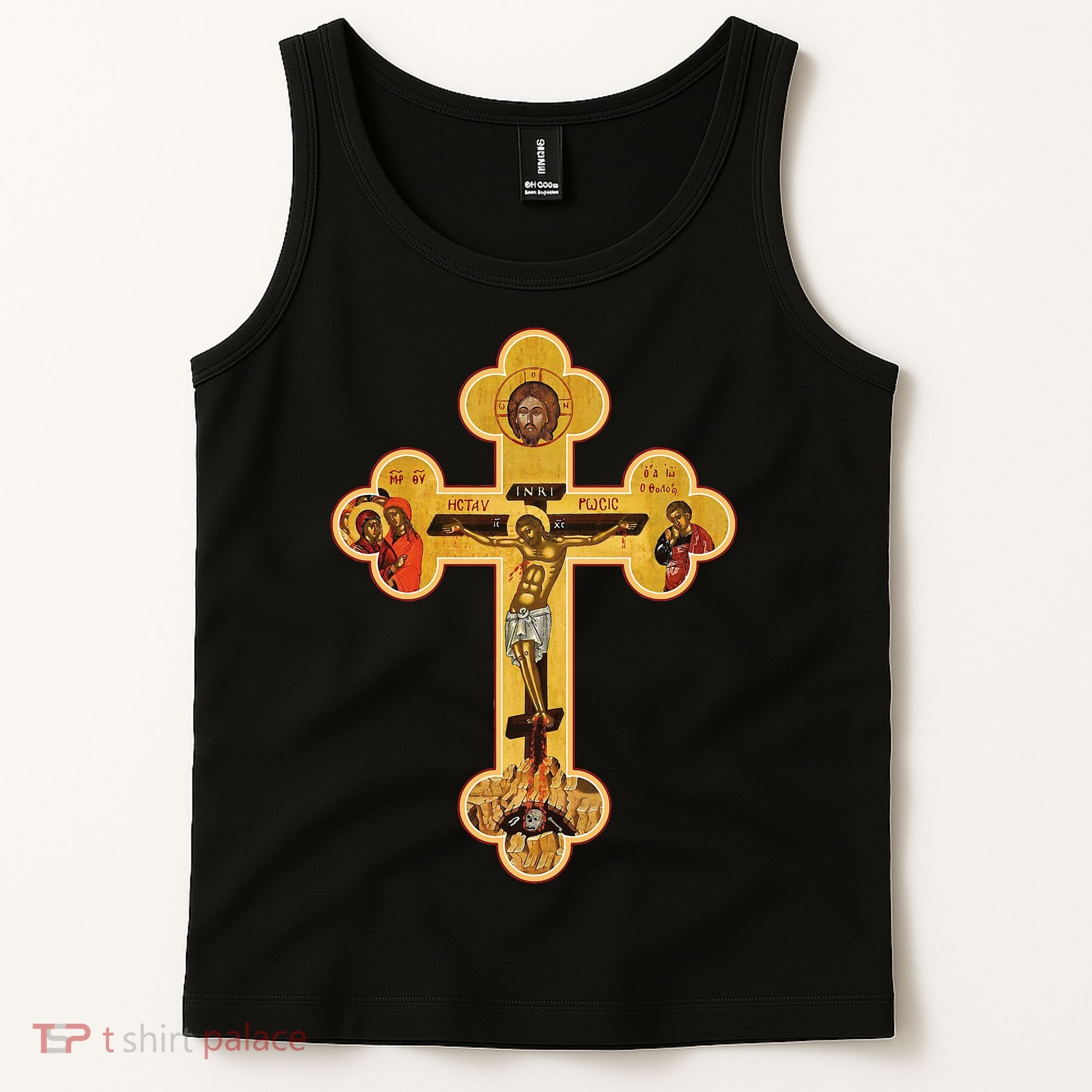 Greek Orthodox Jesus Christ Cross Icon Tank Top