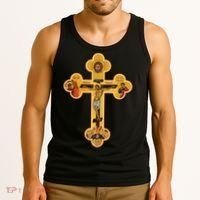 Greek Orthodox Jesus Christ Cross Icon Tank Top thumb 3