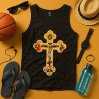 Greek Orthodox Jesus Christ Cross Icon Tank Top thumb 4