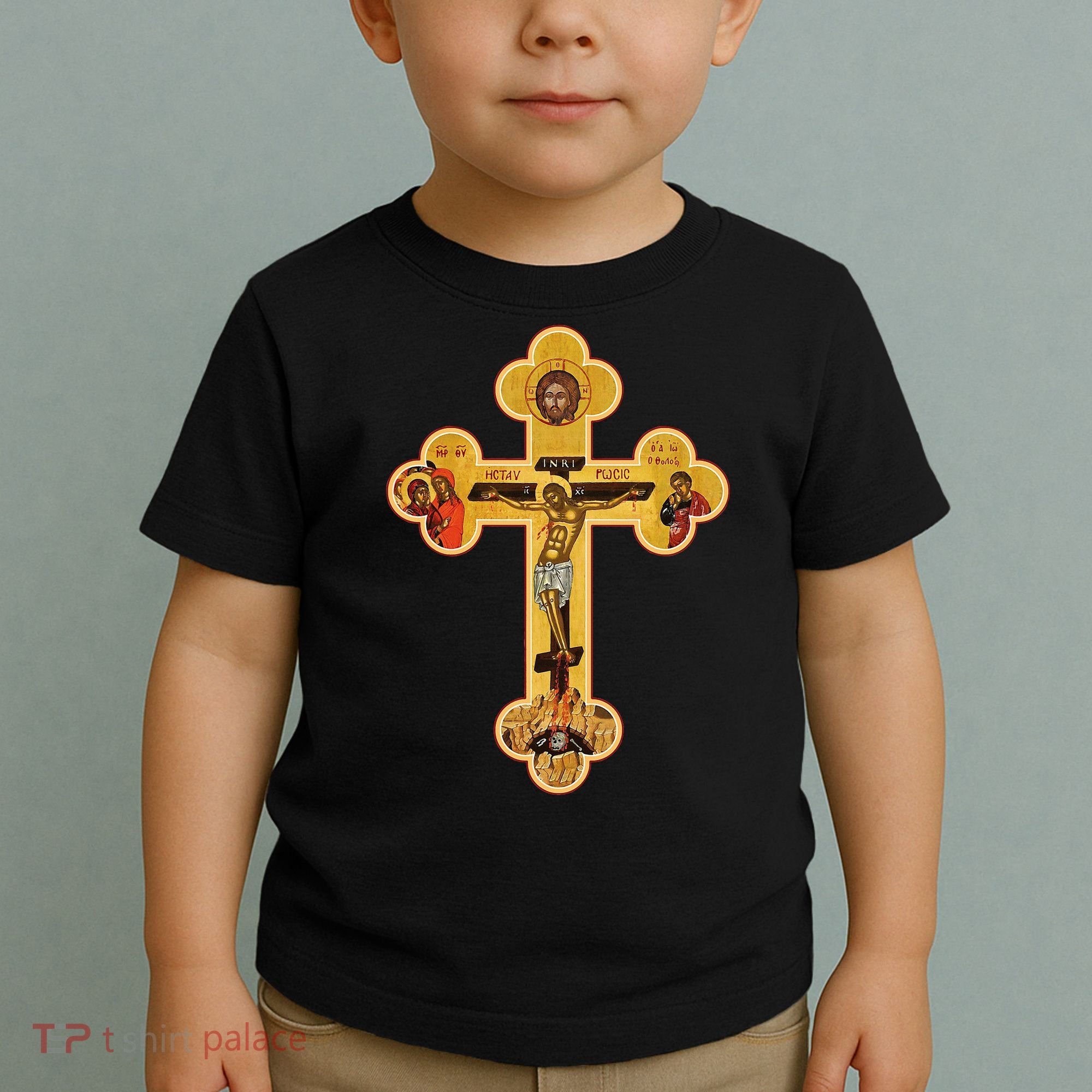 Greek Orthodox Jesus Christ Cross Icon Toddler T-Shirt