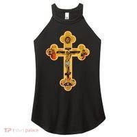 Greek Orthodox Jesus Christ Cross Icon Women's Perfect Tri Rocker Tank thumb 0