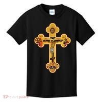 Greek Orthodox Jesus Christ Cross Icon Kids T-Shirt thumb 0