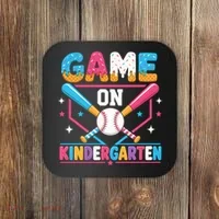 Game On Kindergarten Baseball Students Teachers Coaster thumb 0