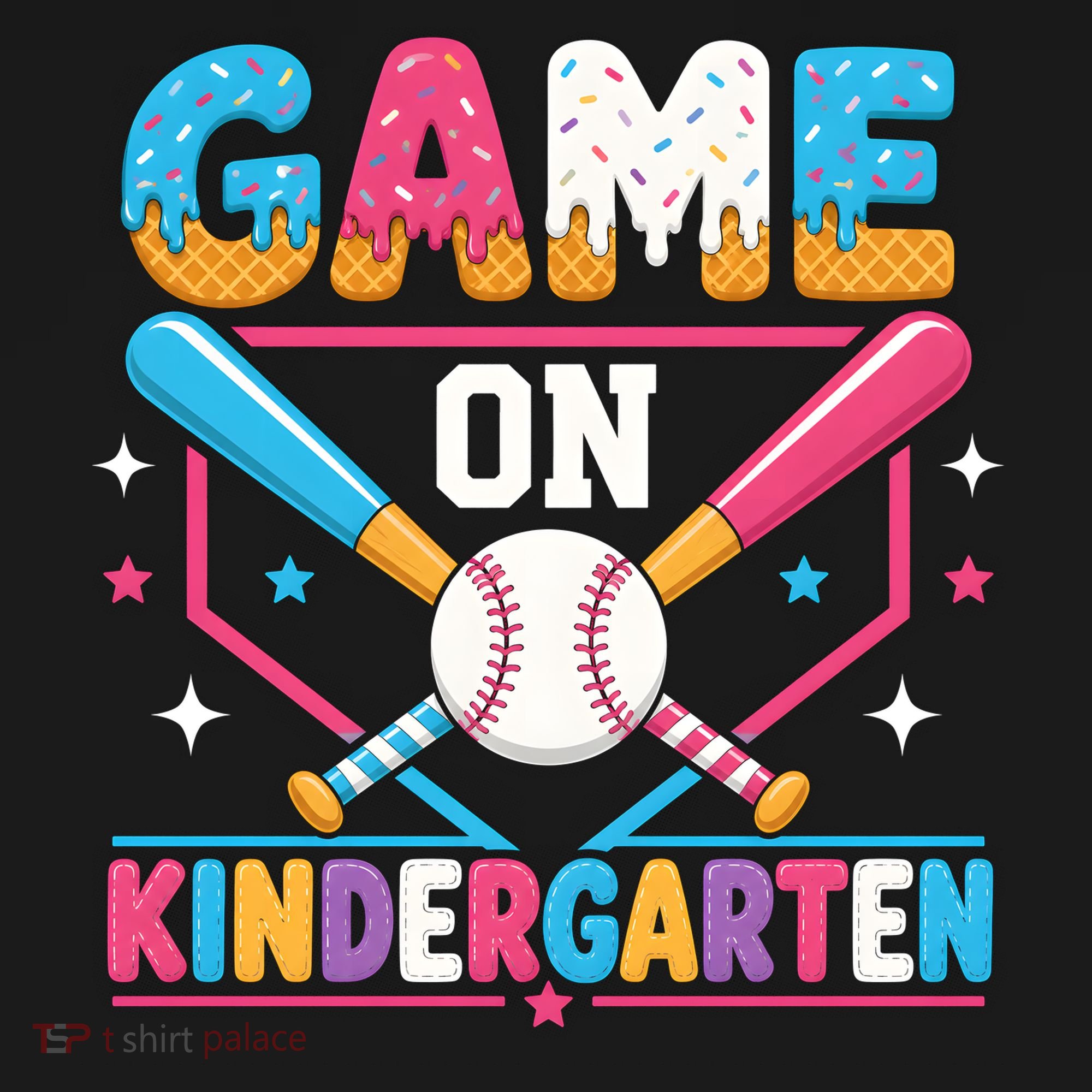 Game On Kindergarten Baseball Students Teachers Kids T-Shirt