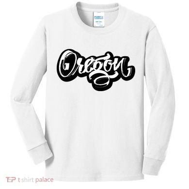 Graffiti Oregon Logo Kids Long Sleeve Shirt