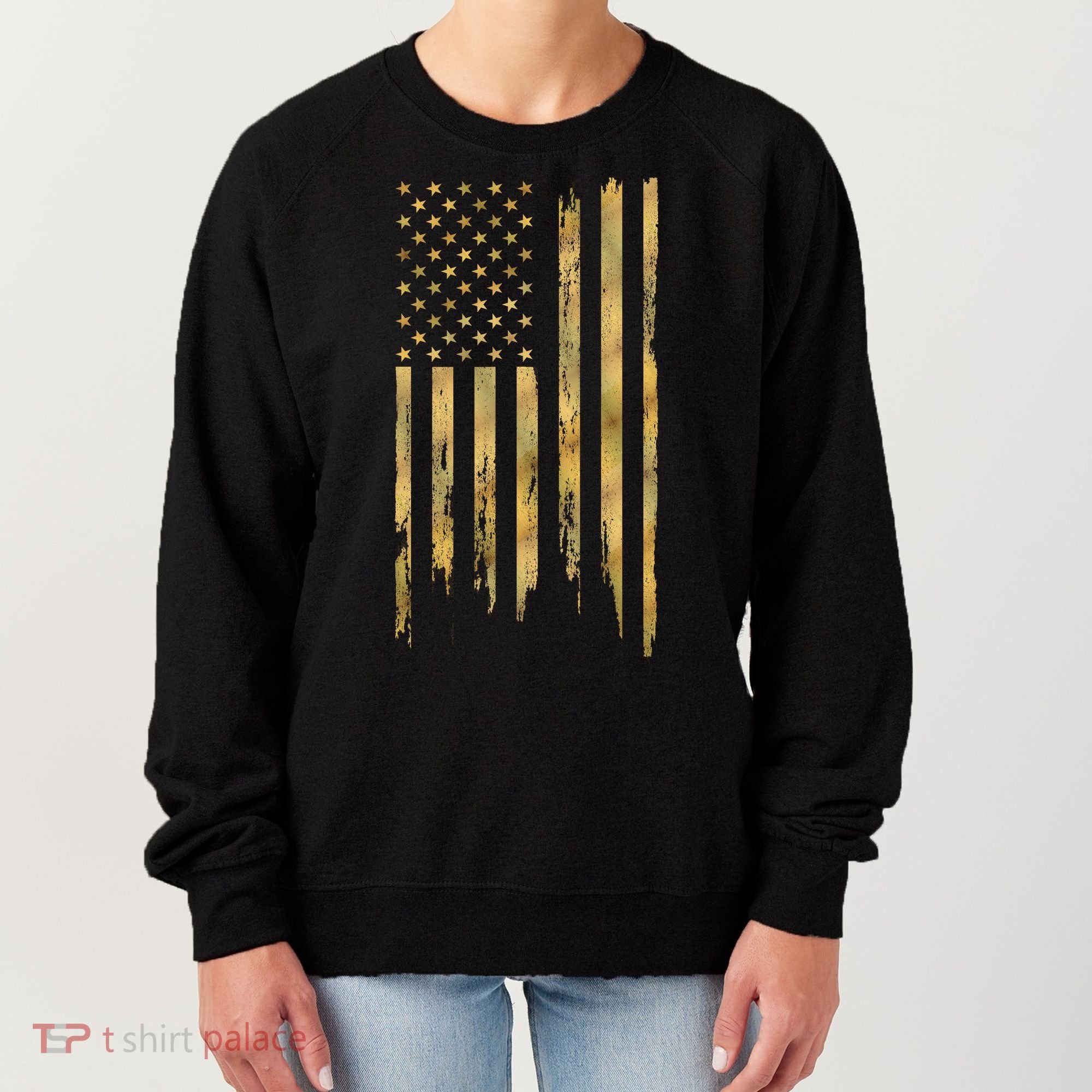 Gold American Flag Limited Addition  Women's Sweatshirt