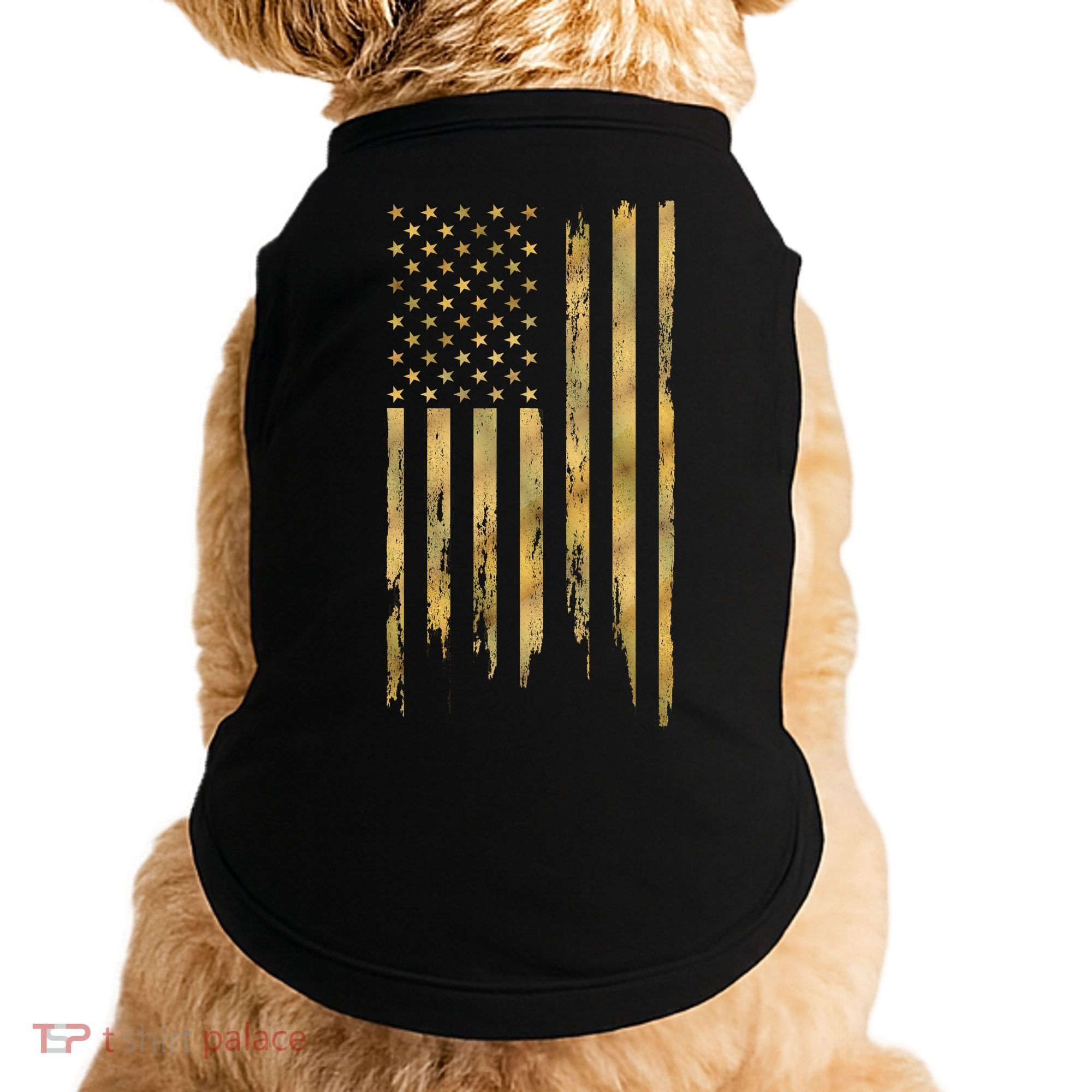 Gold American Flag Limited Addition  Doggie Tank