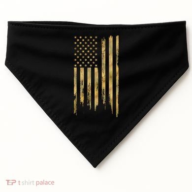 Gold American Flag Limited Addition  USA-Made Doggie Bandana